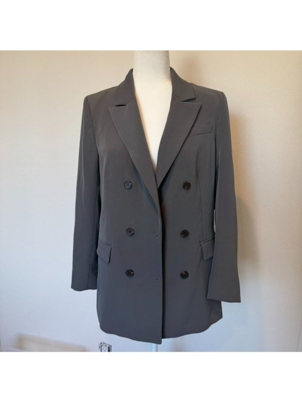 H&M Gray Double Breasted Blazer Size Small